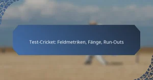 Test-Cricket: Feldmetriken, Fänge, Run-Outs