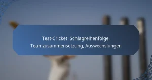 Test-Cricket: Schlagreihenfolge, Teamzusammensetzung, Auswechslungen