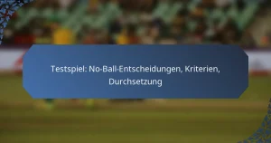 Testspiel: No-Ball-Entscheidungen, Kriterien, Durchsetzung