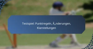 Testspiel: Punktregeln, Änderungen, Klarstellungen
