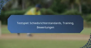 Testspiel: Schiedsrichterstandards, Training, Bewertungen