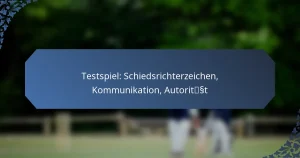 Testspiel: Schiedsrichterzeichen, Kommunikation, Autorität