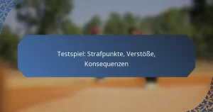 Testspiel: Strafpunkte, Verstöße, Konsequenzen